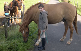 Enfant avec un cheval